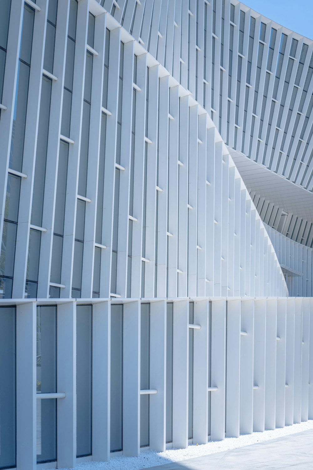 white and blue concrete building