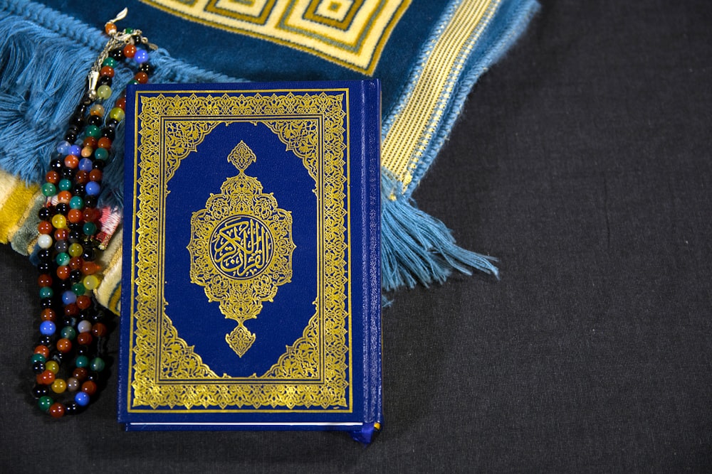 blue and gold area rug