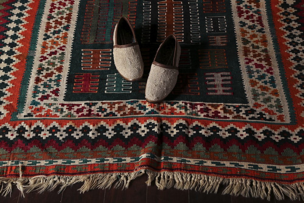 brown black and white tribal print house slippers