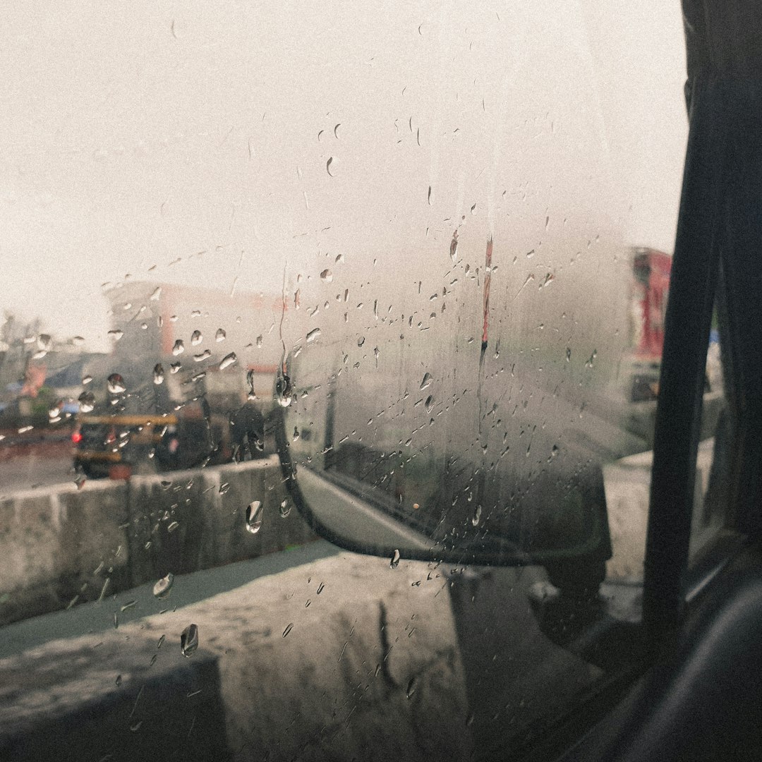 water droplets on car window