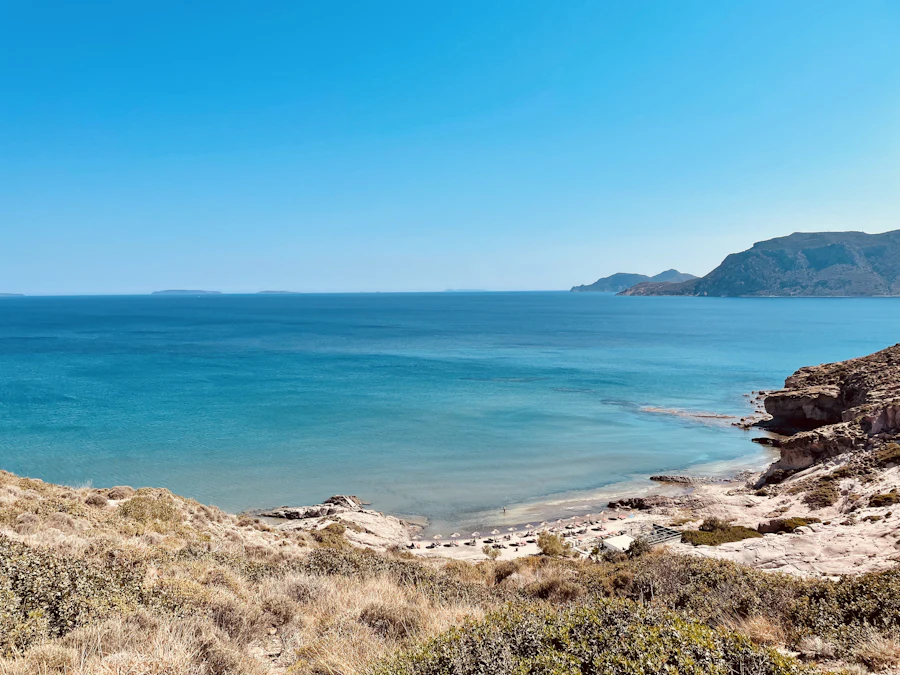 The sea and a rocky headland on Kos