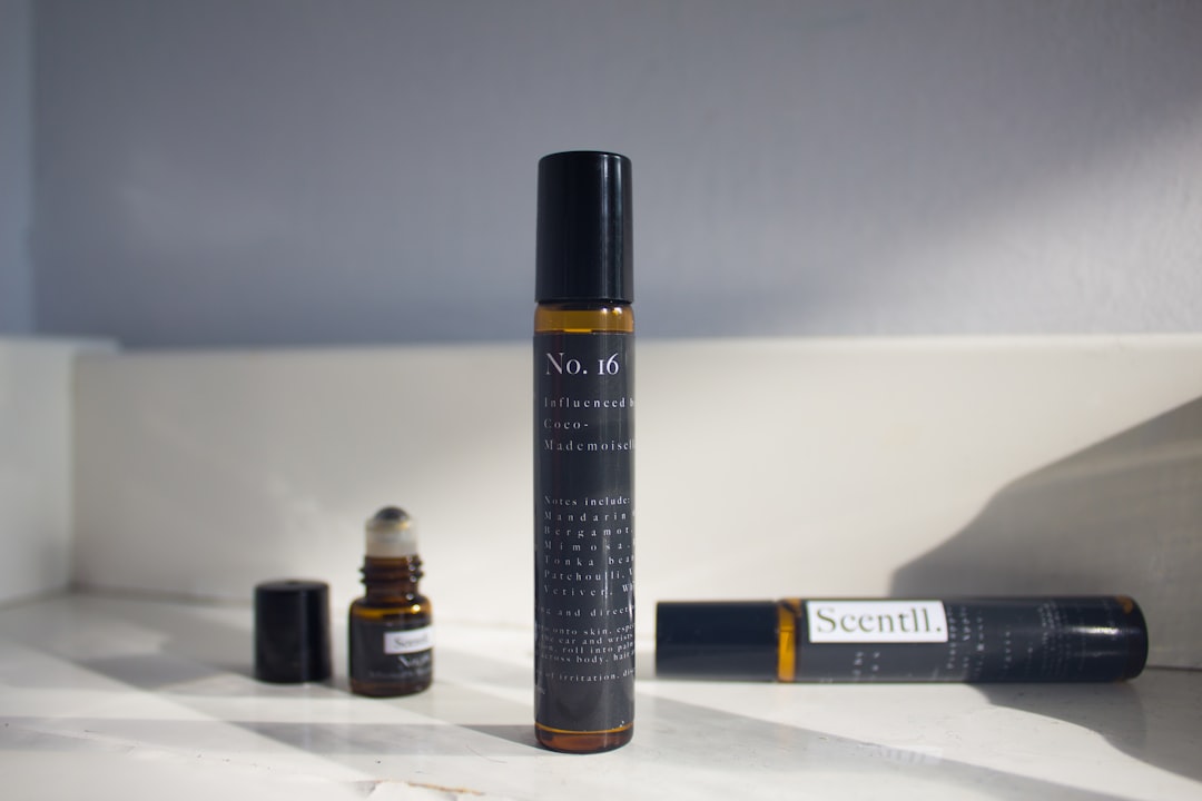black and white spray bottle, Photoshoot for our new Scentll website rebrand launch!