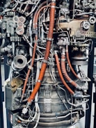 black and brown metal machine