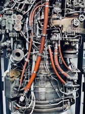 black and brown metal machine