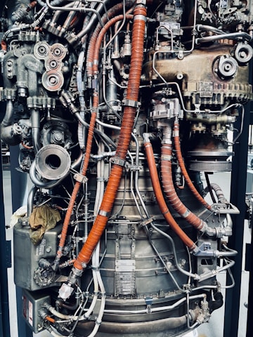 black and brown metal machine