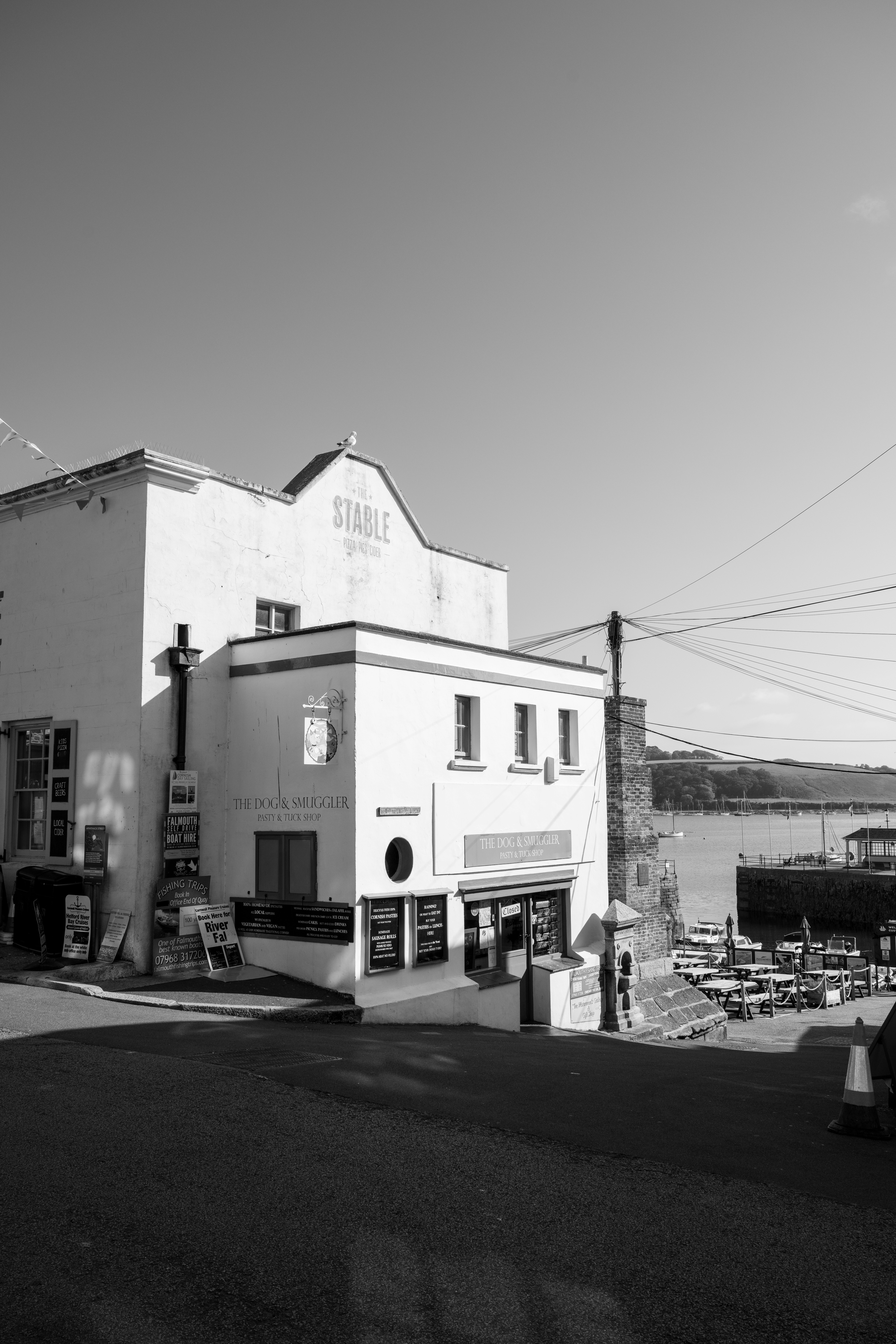 grayscale photo of a city with buildings