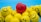 red and yellow smiley balloon