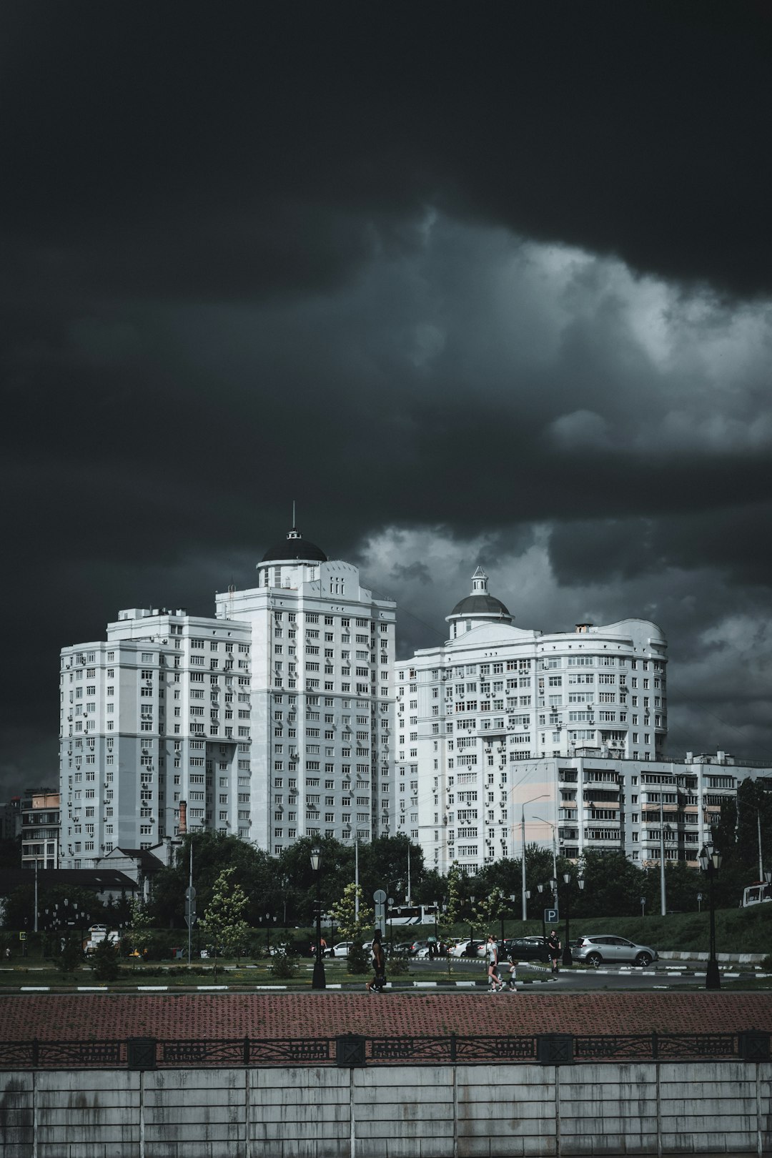 white and black concrete building during nighttime