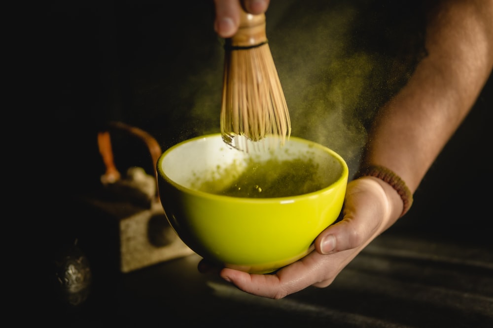 Whisking Matcha