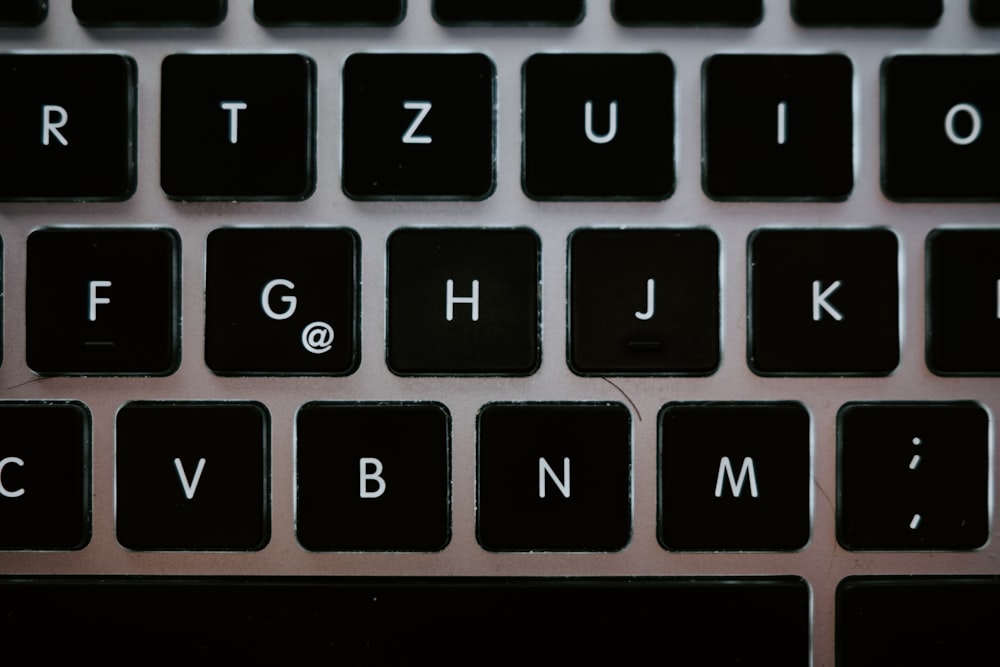 black and silver computer keyboard