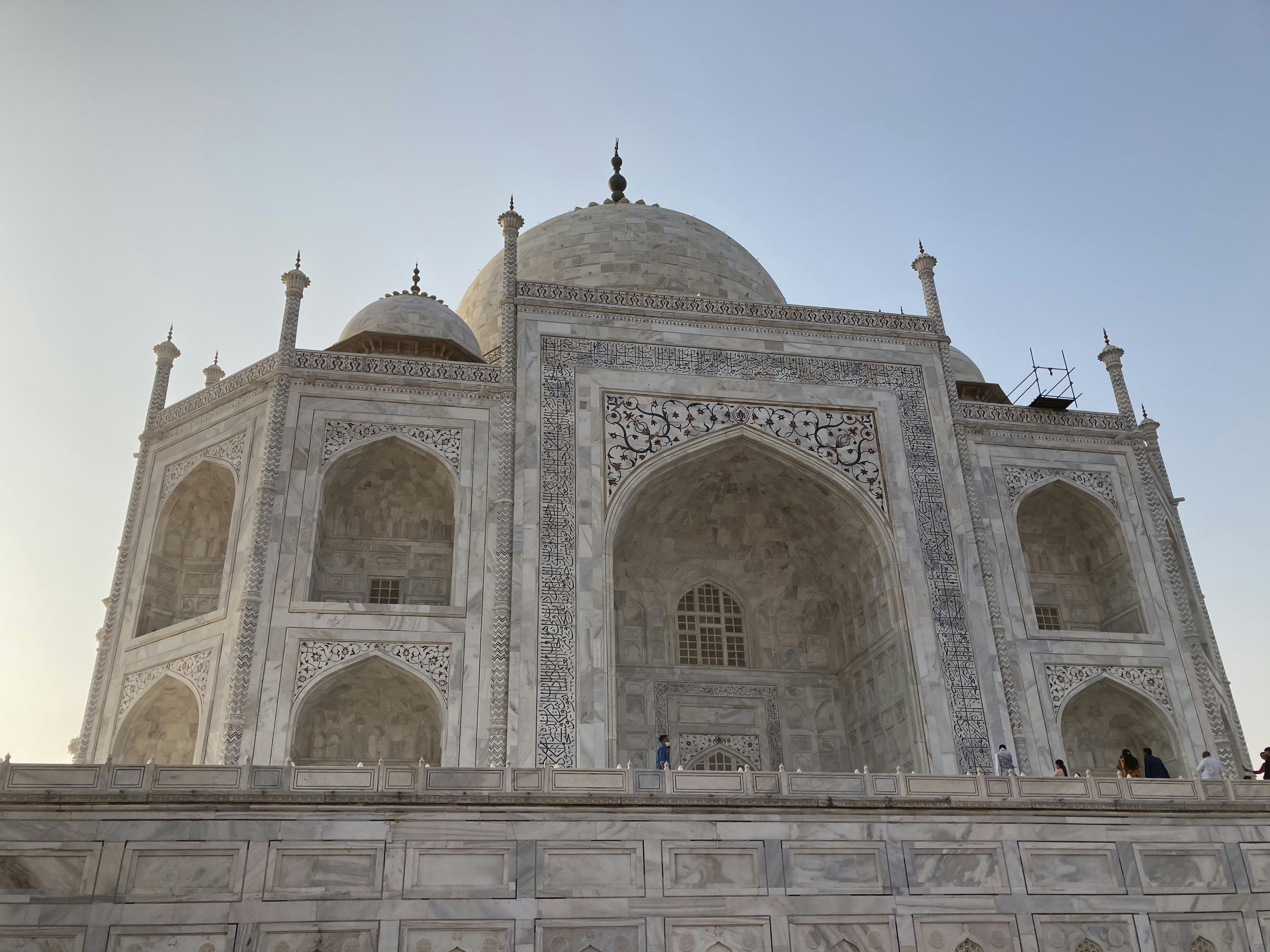 Taj Mahal is one of the seven wonders of the world. It’s built using different types of marble stones brought from various parts of the world.