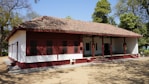 red and white concrete building