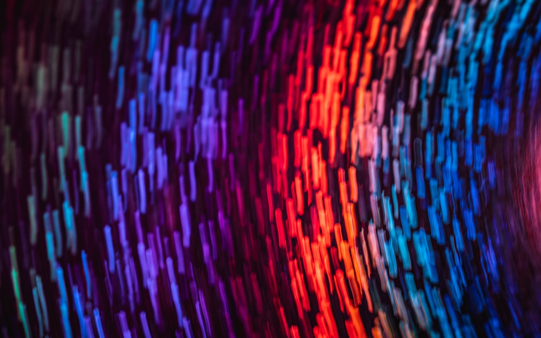 blue red and orange lights, Red line