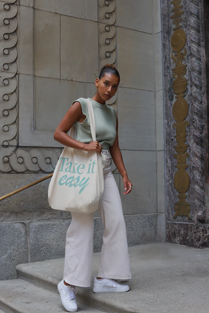 Women's clean everyday dress look