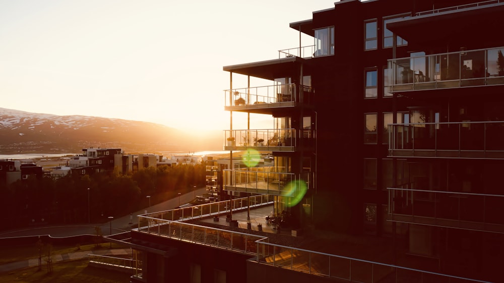 brown concrete building during sunset