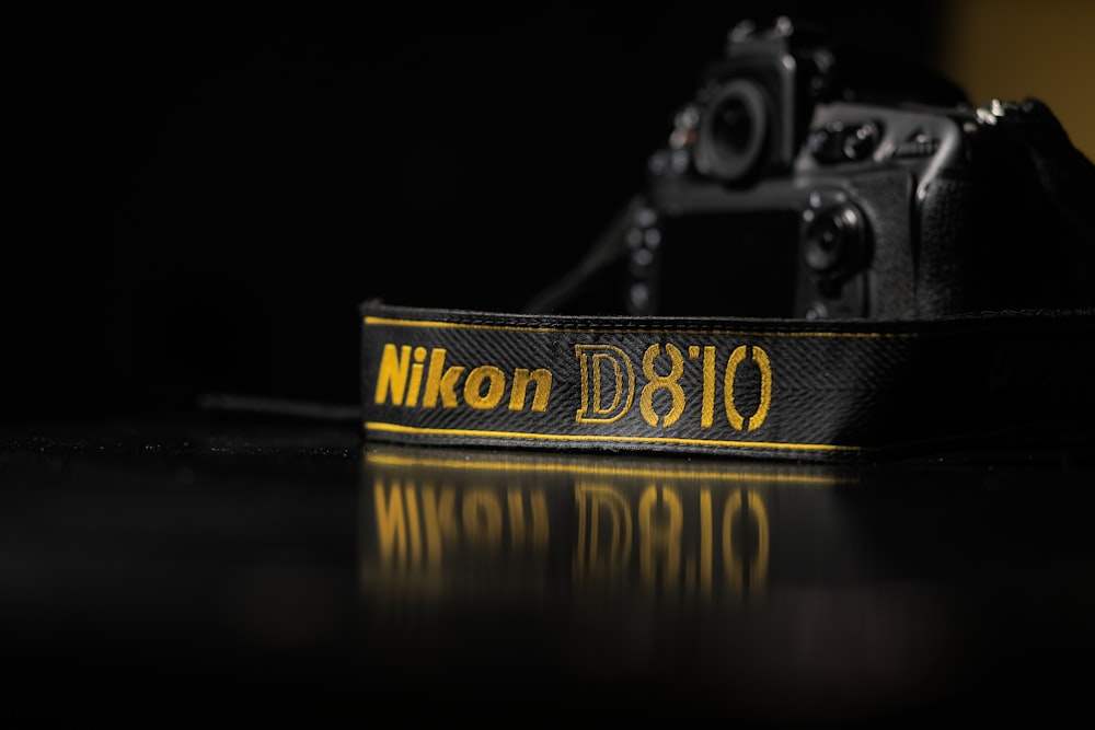 a camera with a nikon d800 strap on it
