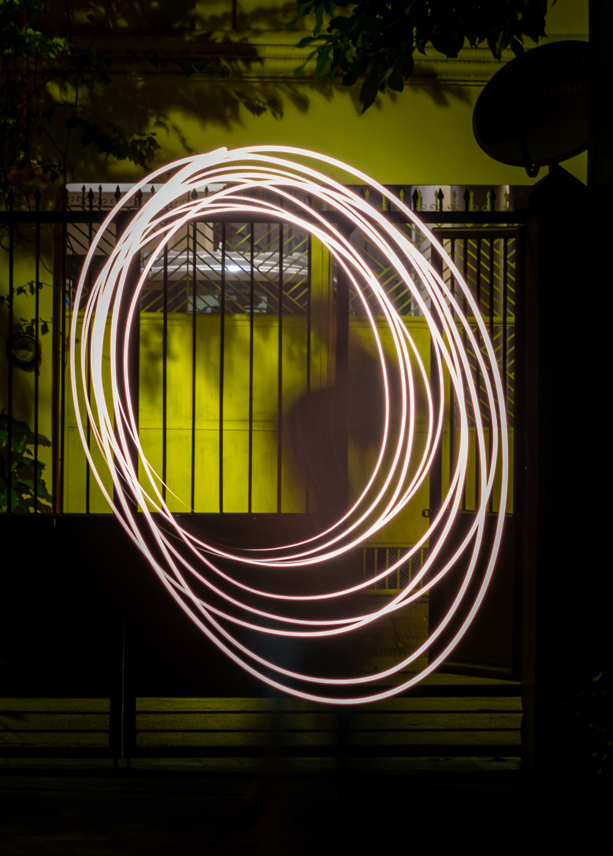 yellow and white spiral light