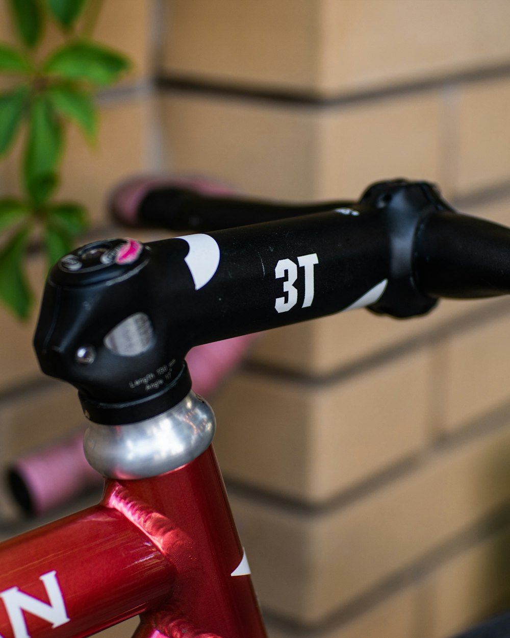 black and red bicycle handle bar