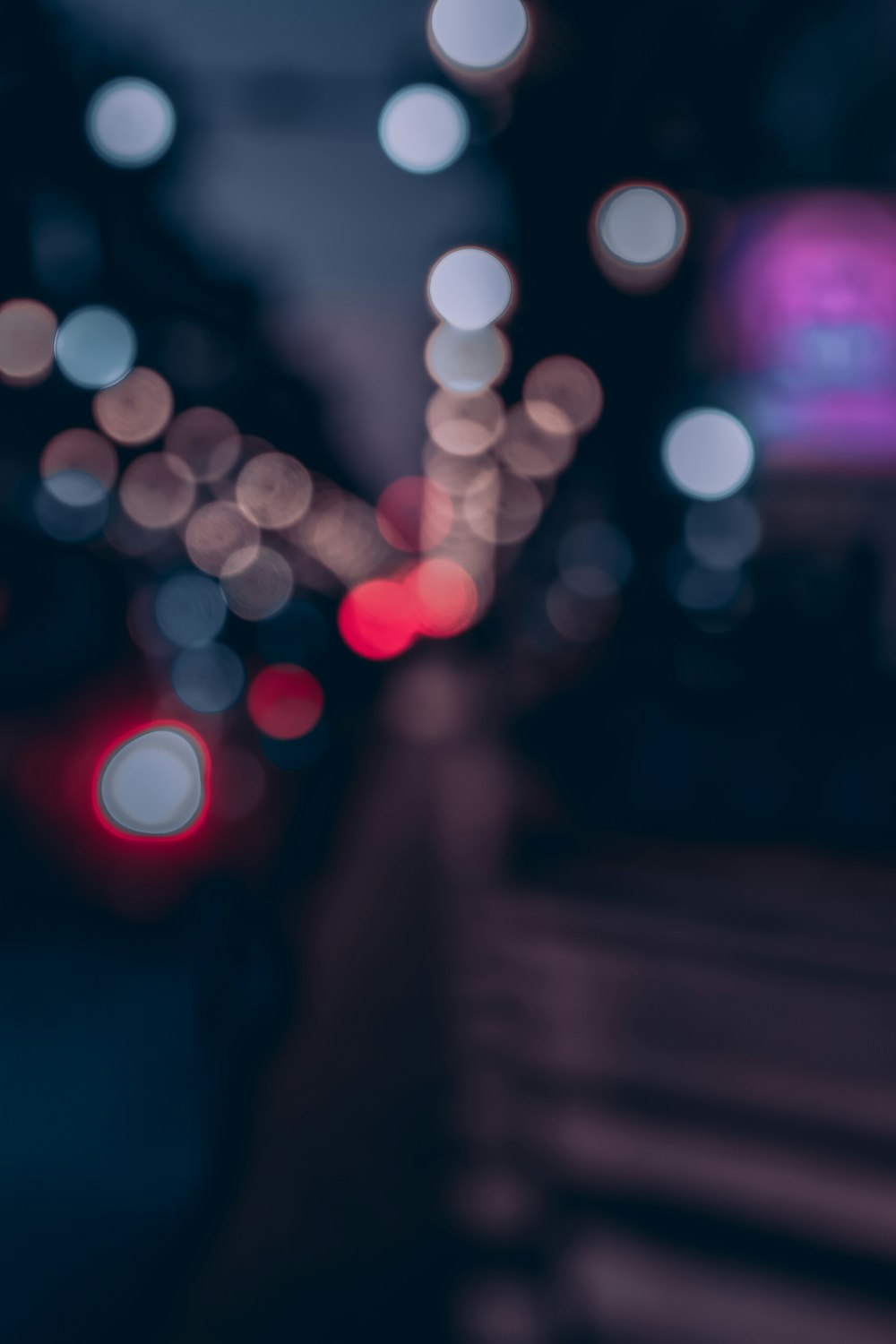bokeh photography of red lights