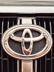 silver and black car grille