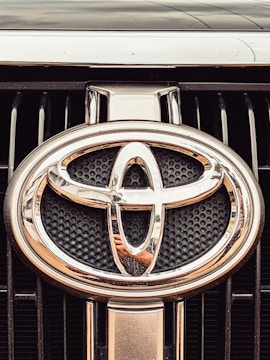 silver and black car grille