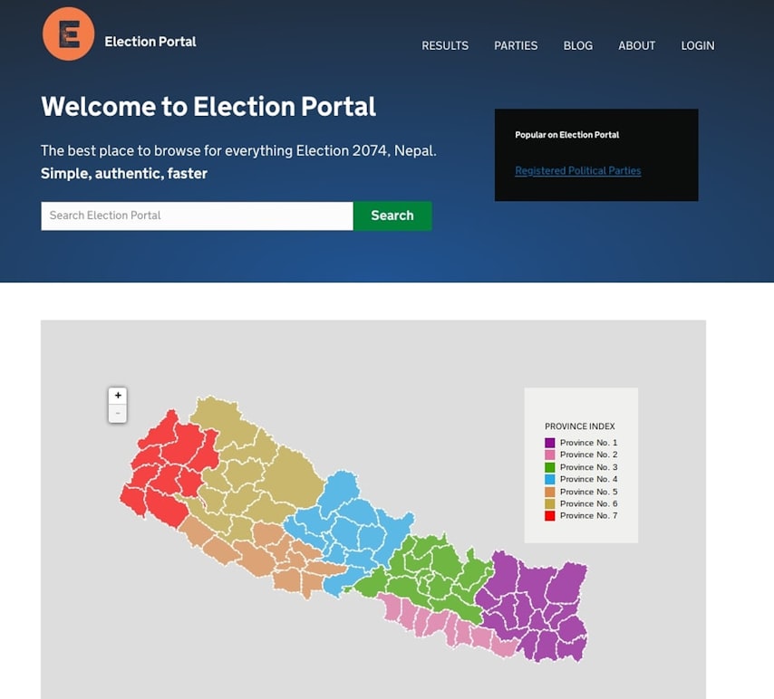 Election Portal - Digitize election and election related activities in Nepal