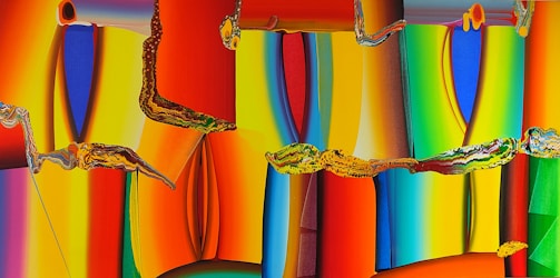 A vibrant art piece reflecting mental health themes in bold colors.