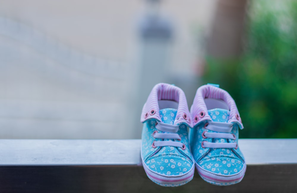 blue and pink nike sneakers