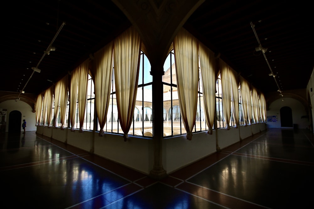 brown wooden ceiling with light fixture