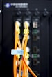 yellow LAN cables