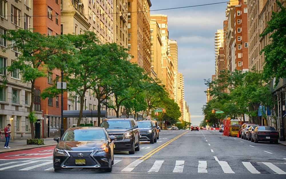 cars parked on the side of the road during daytime