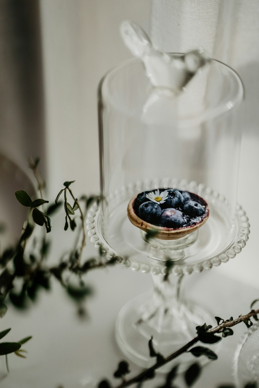 clear glass bowl with silver and gold round coins