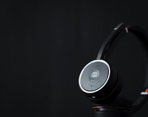 a close up of a pair of headphones