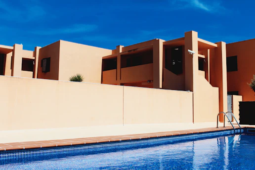Contemporary luxury real estate development with clean architectural lines.