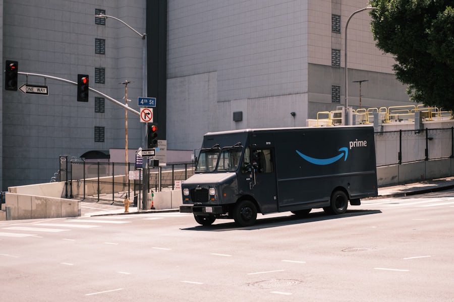 An Amazon Prime truck (Andrew Stickelman via Unsplash)