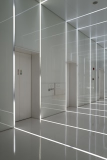 white and gray wooden cabinet