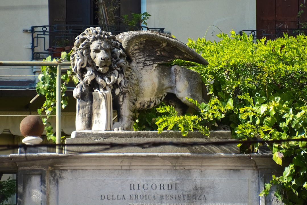 grey elephant statue near green plants during daytime