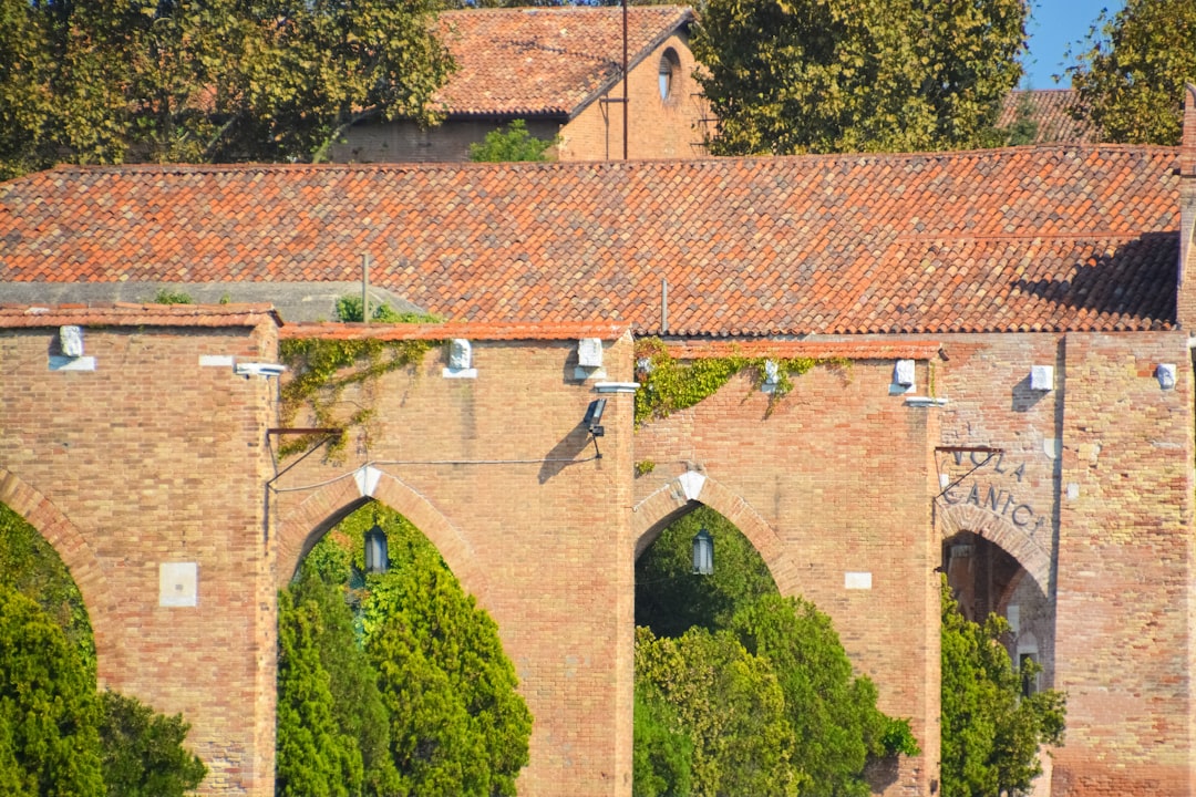 brown brick building surrounded by green trees during daytime