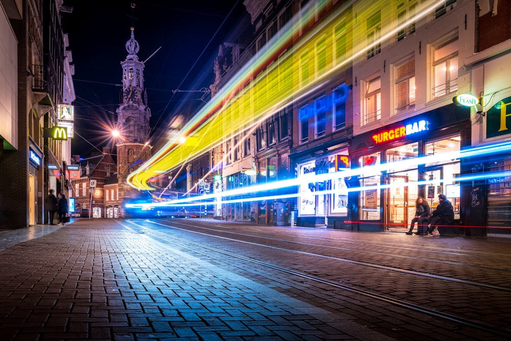 blue and white lighted building during night time