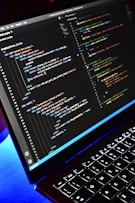 black and white laptop computer