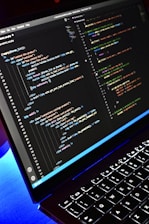 black and white laptop computer