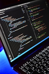 black and white laptop computer
