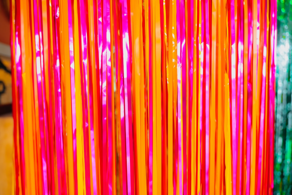 pink and yellow striped illustration