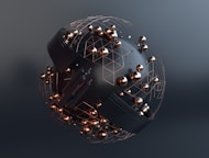 black and silver round ball