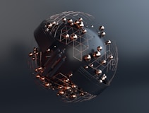 black and silver round ball