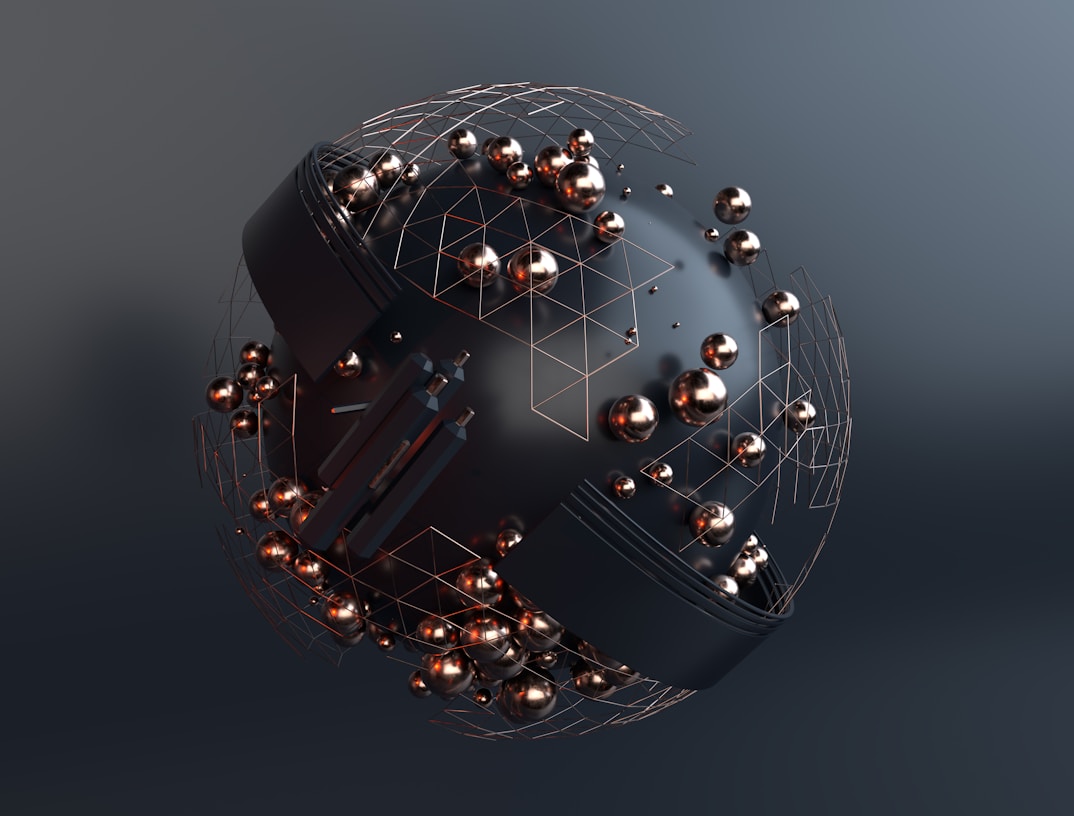 black and silver round ball