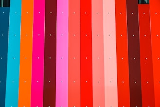 purple and green striped wall