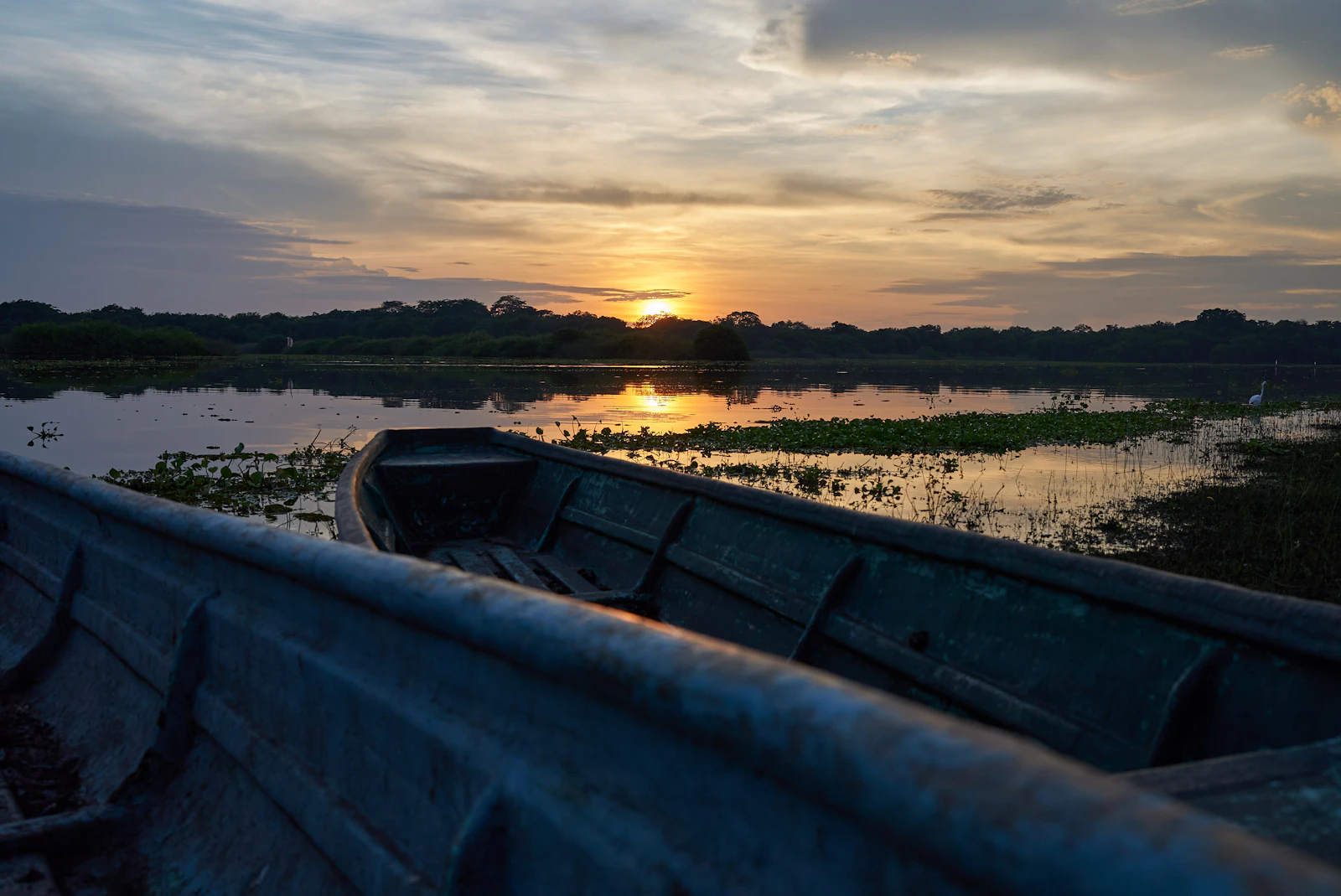 Atardecer en el río Amazonas