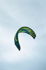 blue green and yellow parachute