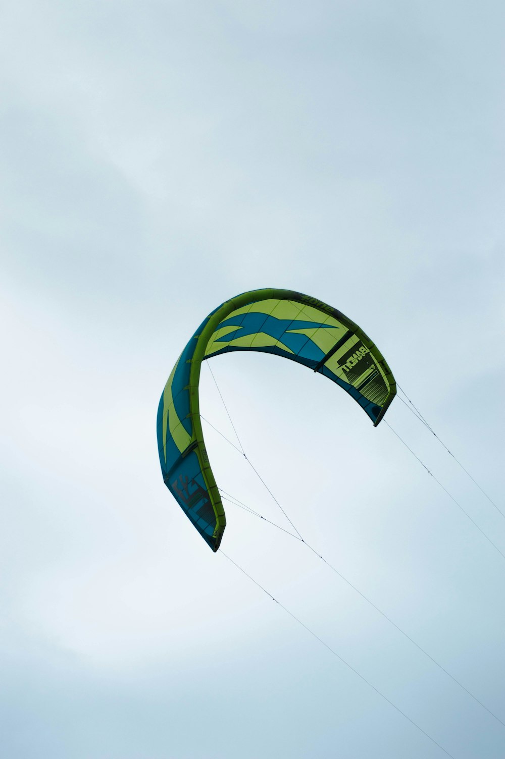 blue green and yellow parachute